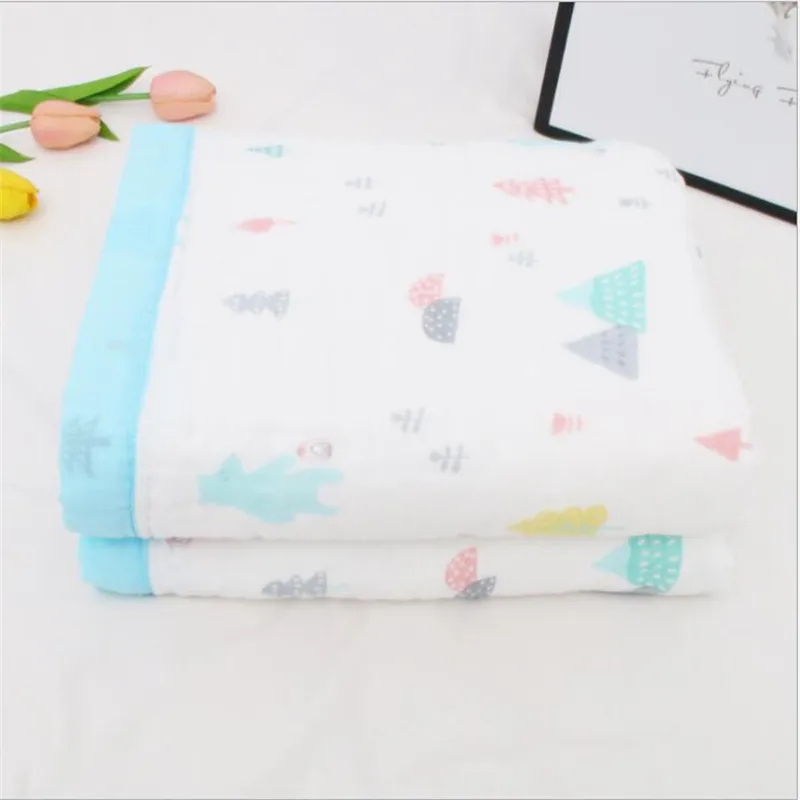 AS THE PHOTO 150*200 см 6 Слои хлопок Muslin Детские Одеяло s для кровати для детей и взрослых летние спальное одеяло Одеяло детским выбрасывающимся кровать Одеяло - Цвет: AS THE PHOTO
