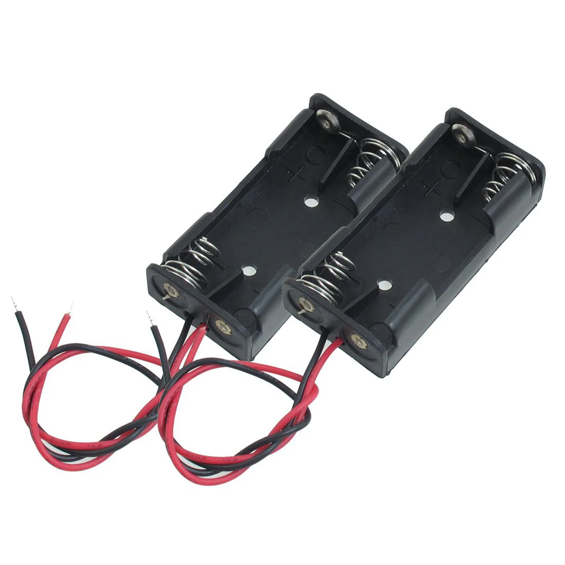 2 шт. Pin черный пластик 2x1 5 V AAA чехол для аккумулятора держатель |