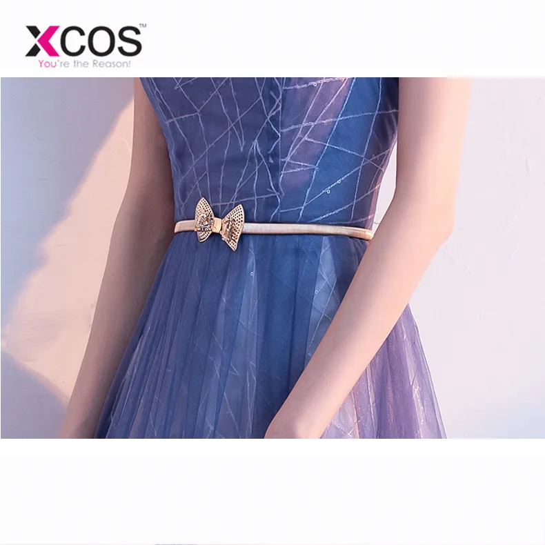 XCOS летние Омбре платья для выпускного вечера 2018 vestidos de gala женское вечернее платье