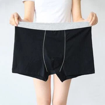 Black Мужское нижнее белье больших размеров 4XL 5XL 6XL боксеры хлопковые мужские комфортные трусики из «дышащей» ткани трусы боксеры синий серый черный цвет - Цвет: Black