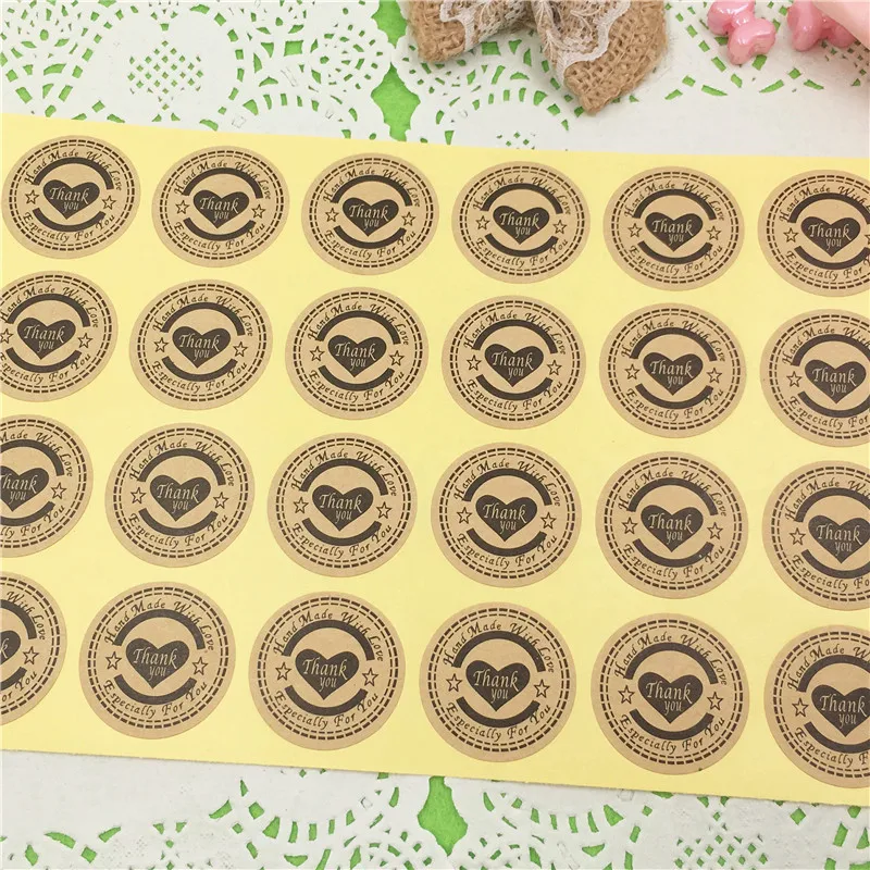 200 шт./лот 3 см круглые клейкие наклейки с надписью Thank You красные черные бумажные