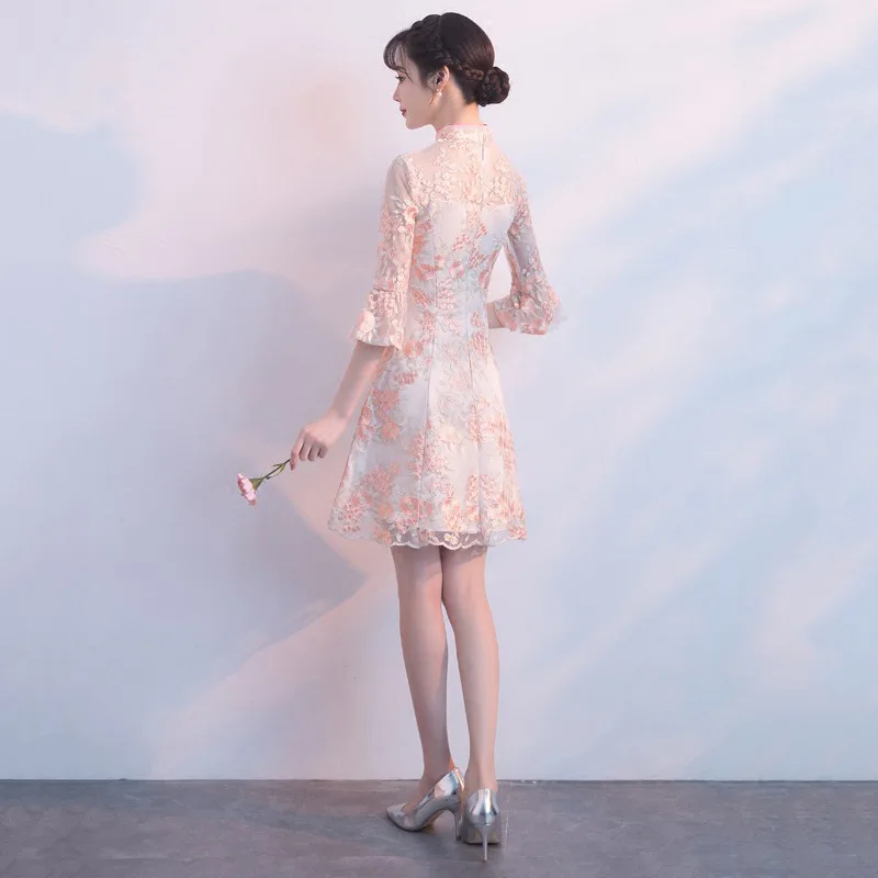 Женское вечернее платье Ципао облегающее для торжеств в китайском стиле S