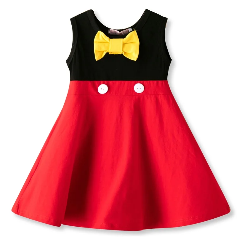 Dress For Girls Smart Cute Mouse Cotton Children Dresses Princess Costume Clothing Kids Party 3-8T | Детская одежда и обувь