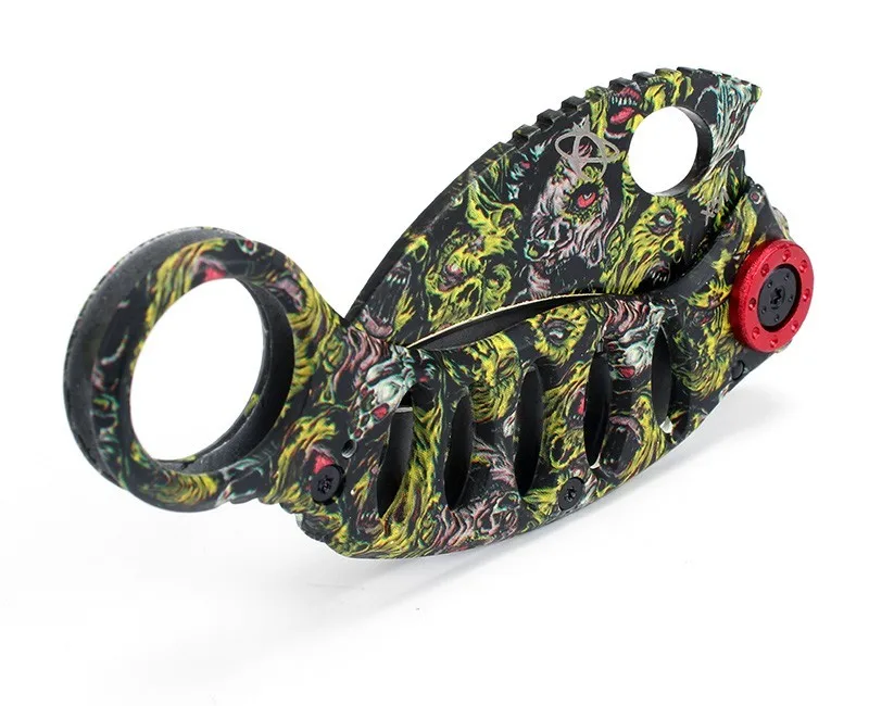 Складной нож MK3 Karambit тактический карманный коготь титановый серый из нержавеющей