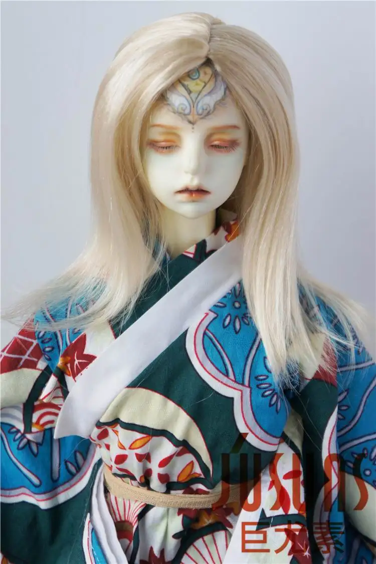 JD078 SD BJD кукольные парики Размер 8-9 дюймов 9-10 дюймов Мода Природа длинный синтетический мохер парик кукла волосы куклы аксессуары - Цвет: 8-9inch Blond SM202
