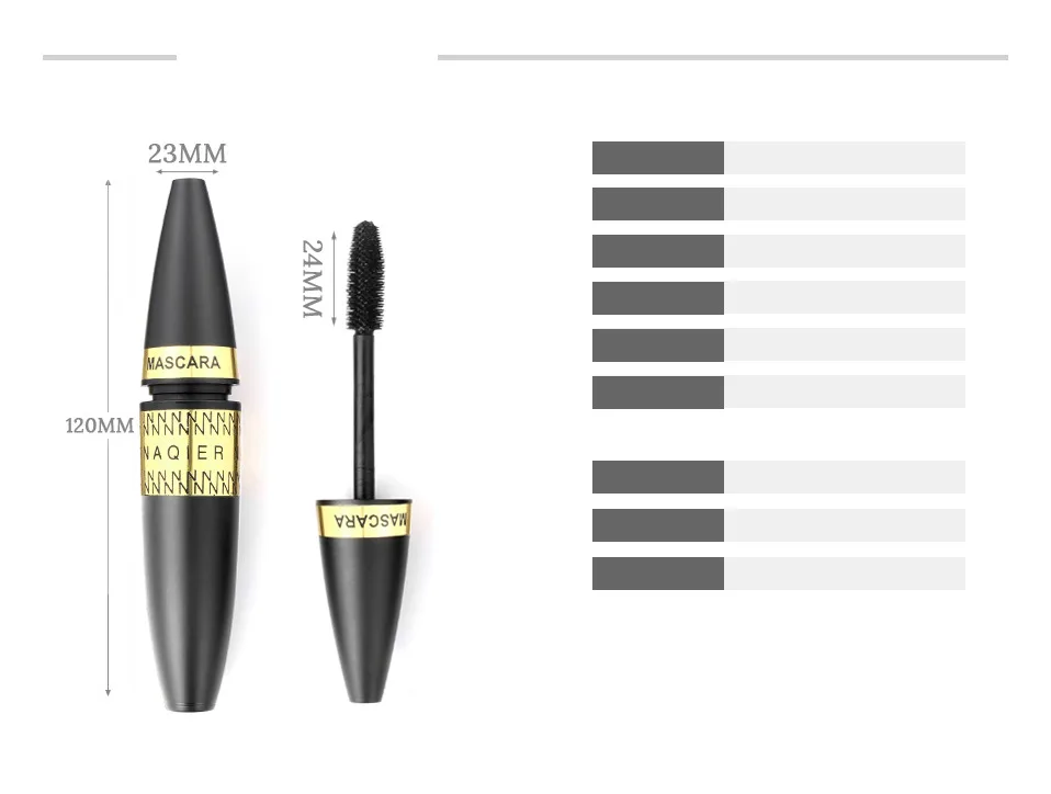 NAQIER тушь для ресниц Длина Длинные загнутые Mascaras 4D шелковое волокно Тушь для ресниц Водонепроницаемая римельная тушь для ресниц «Rimmel» большие глаза