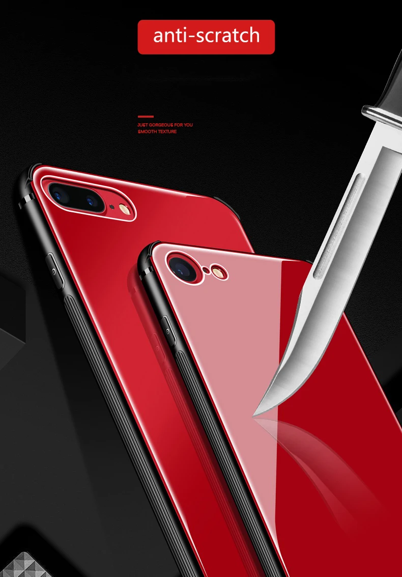 Чехол из закаленного стекла MAKAVO для iPhone XS Max 8 Plus 7 X, роскошный гибридный чехол на заднюю панель, противоударный жесткий чехол для iPhone8 XR