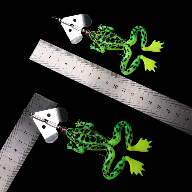 Мягкая рыболовная приманка Ray frog искусственная с тройным крючком и