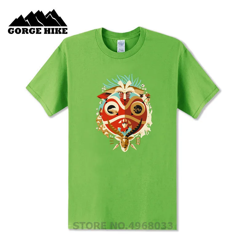 Аниме Принцесса Mononoke дни богов и демонов футболка без лица безликая мужская