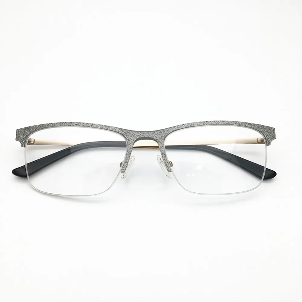 2019 Новое поступление половина оправы сплава серебра Цвет камень Материал