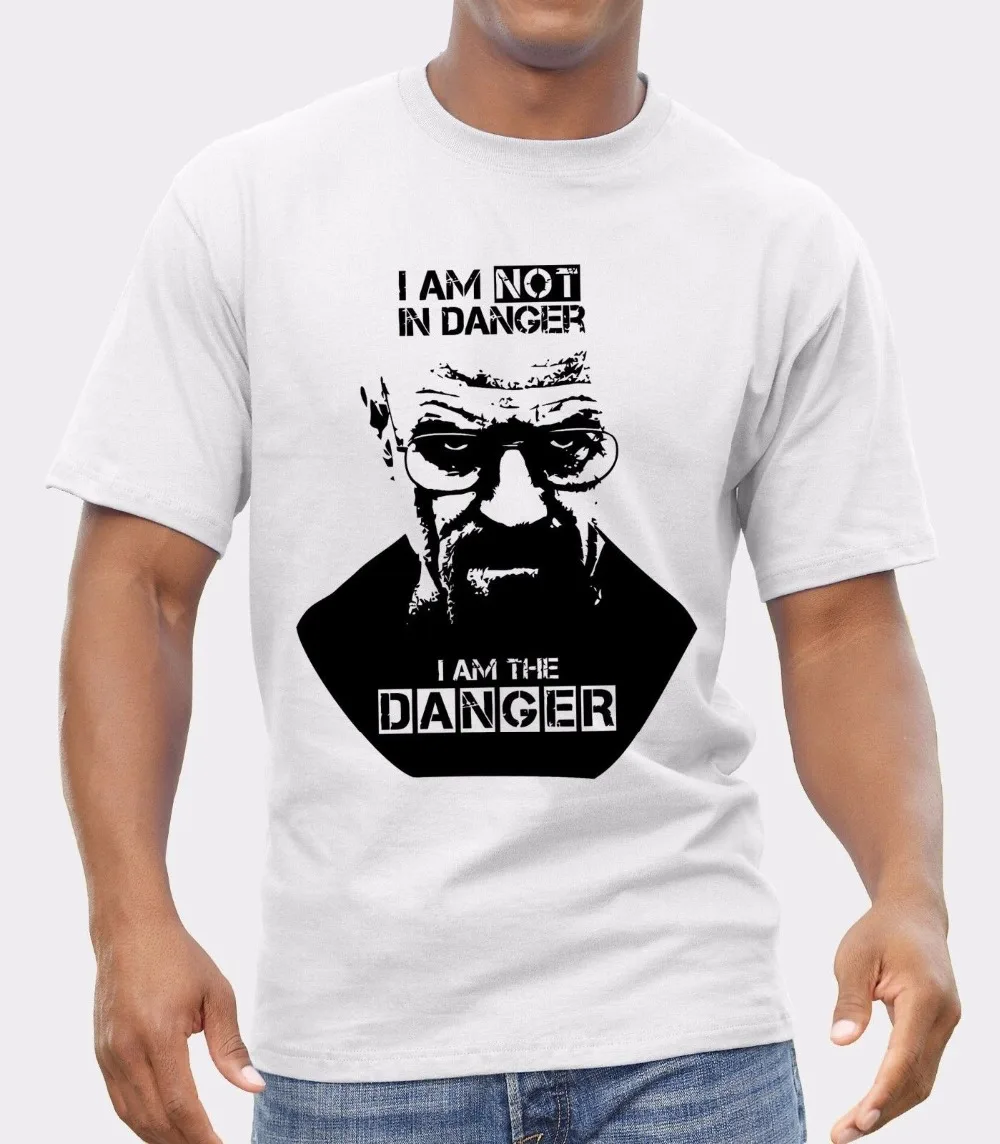 

Breaking Bad Inspired I Am The Danger Logo 2019 Fashion Street Wear Funny New Men's Clothing High Quality Shirts