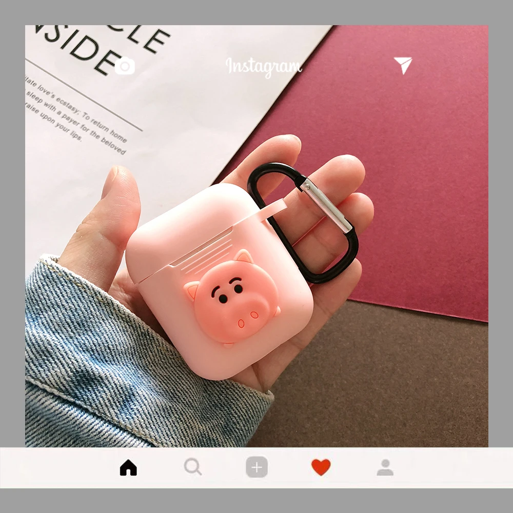 Милый мультфильм анпанман байкинман чехол для Apple Airpods Улица Сезам Элмо Рекс Зеленый Динозавр Kawaii силиконовый чехол AirPods2
