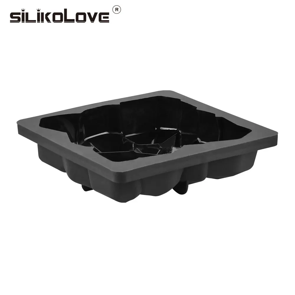 Силиконовая форма SILIKOLOVE для украшения торта в виде квадратных камней 3d Муса