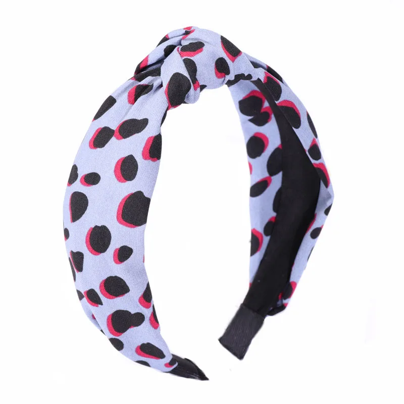 Women Korean Knotted Fabric Headband Girls Wholesale Hair Accessories Leopard Top Knot Hairband Ladies Fashion Head Pieces |