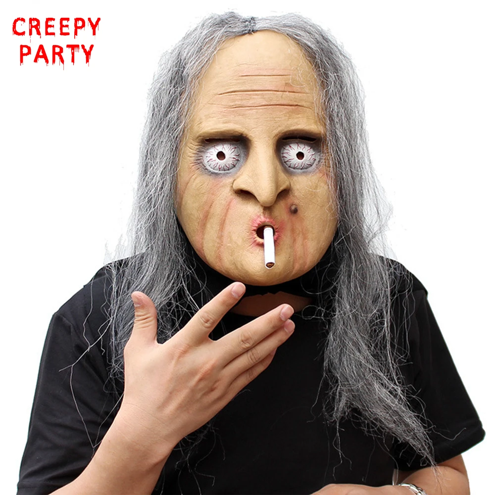 Хэллоуин ужас Ведьма Маска Полный уход за кожей лица злой волшебницы маскарадные
