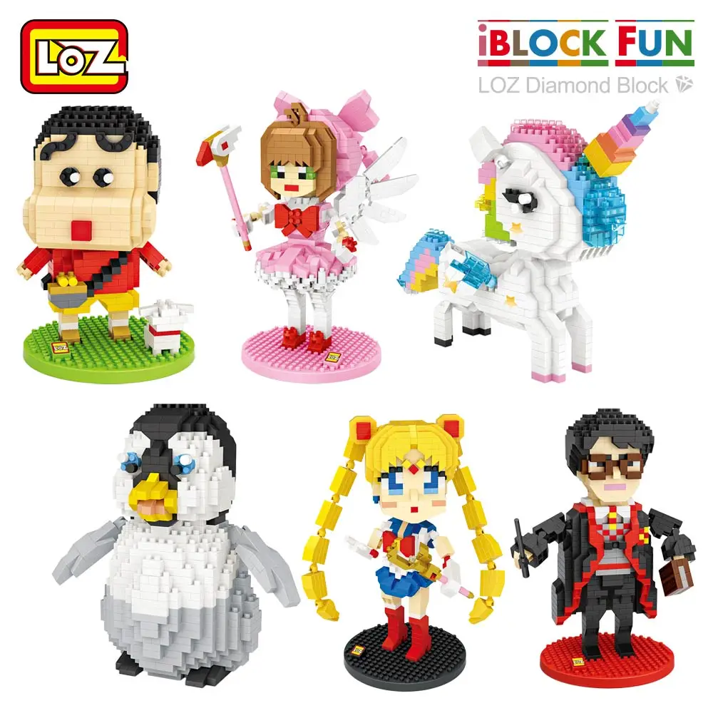 LOZ Diamond Blocks Assembly аниме Action Figure Kawaii мини микро строительные блоки Кирпичи Diy