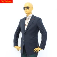 mens vest suit jacket wedding suits for men slim fit 3 pieces 2018 grooms custom made business black grey blue striped va