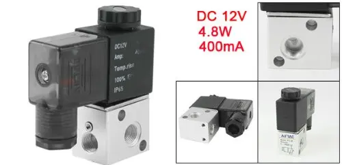 Фото 1 шт. сейчас 3v1-06 DC 12V 400mA 4 8 W 1/8 "PT 2 положения 3 порта прямого привода типа 1 шт. сейчас 3v1-06 DC 12V 400mA 4 8 W 1/8 "PT 2 положения 3 порта прямого привода типа