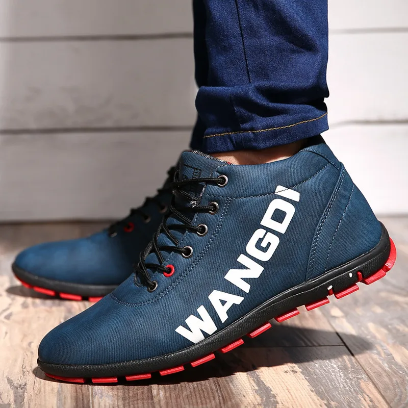 PINSV/зимние ботинки мужская обувь черные короткие плюшевые ботильоны Мужская