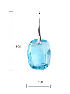 free shipping!2014 NEW top quality vogue crystal Geometry Earring women costume jewelry Aquamarine colour E5317-1 | Украшения и