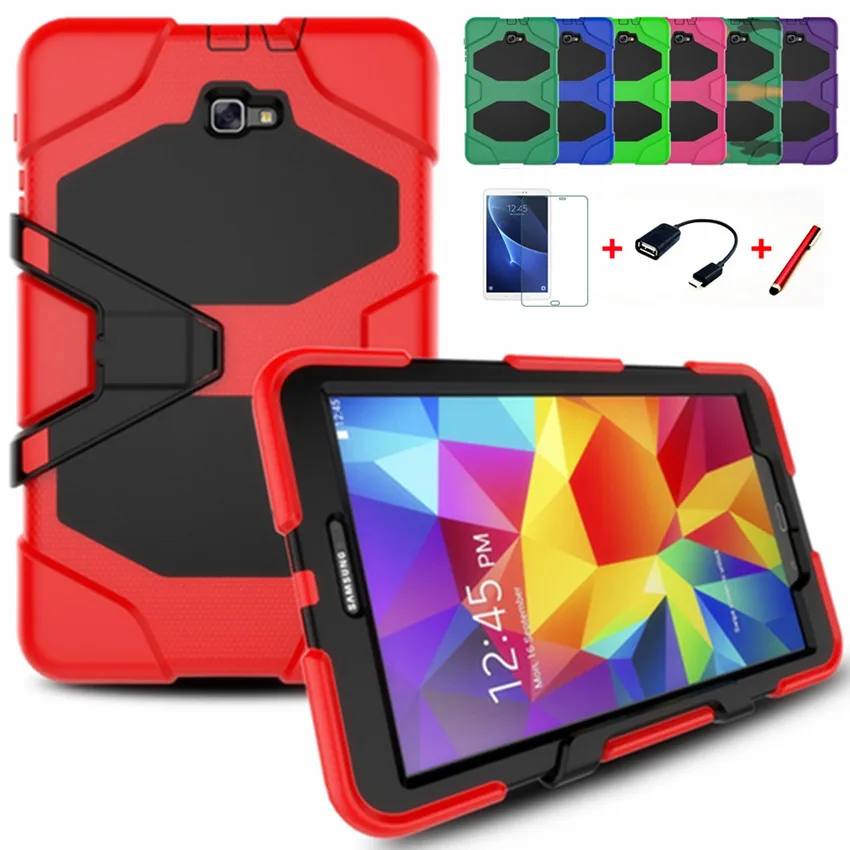 Сверхпрочный чехол Amor для samsung Galaxy Tab A 10,1 T585 T580, чехол для планшета GLF, Мягкий силикон+ PC задняя крышка, чехол с подставкой