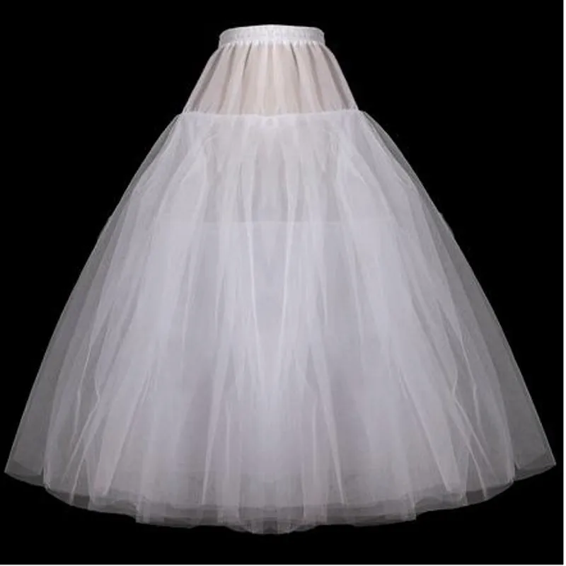 A-line Four Layer Petticoats Wedding Dress Prom Bridal Accessories Crinoline Cheap White Long Underskirt Free Size | Свадьбы и