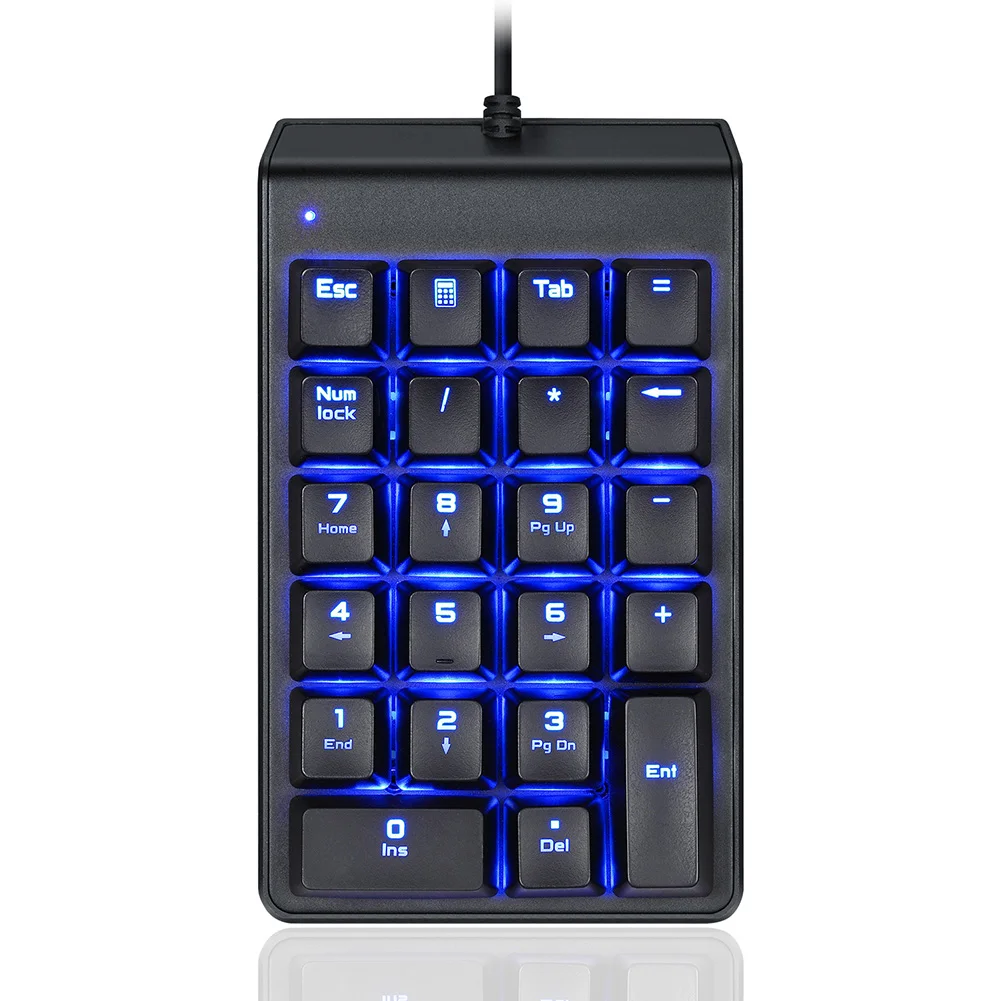 Mechanical Numeric Keypad Slim Blue Backlight USB Wired 22 Keys for Laptop Desktop PC XR649 | Компьютеры и офис