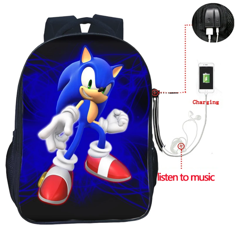 Sonic зубная щётка USB заряд рюкзак для учеников, мальчиков и девочек сумки модные школьные сумки для подростков повседневные Для мужчин Для женщин подростков распылитель ранцевого типа для с - Цвет: 27