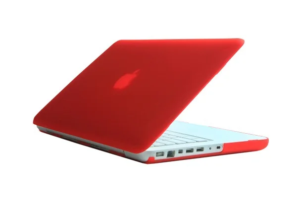2в1 Матовый Жесткий Чехол для ноутбука Apple Macbook Mac Book белый 1" MC 516 MC207 A1342+ Бесплатный чехол для клавиатуры - Цвет: Red