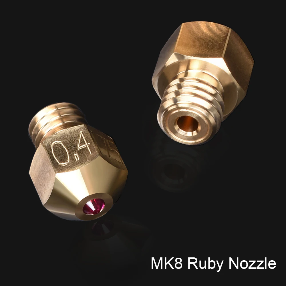 MK8 красный распылитель 1 75 мм высокотемпературный латунный для V6 Hotend PETG ABS PEI PEEK