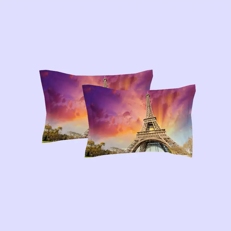 3 шт. Комплект постельного белья с принтом Эйфелевой башни | Дом и сад