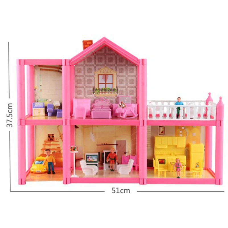 DIY аксессуары для миниатюрного кукольного домика игрушки девочек Розовый