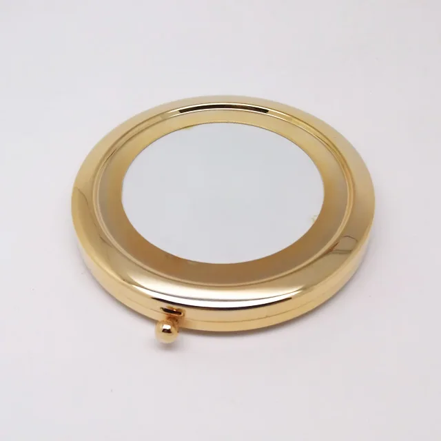 

100Pcs 70MM Blank Compact Mirror DIY Portable Metal Cosmetic Mirror Golden -Free Shipping