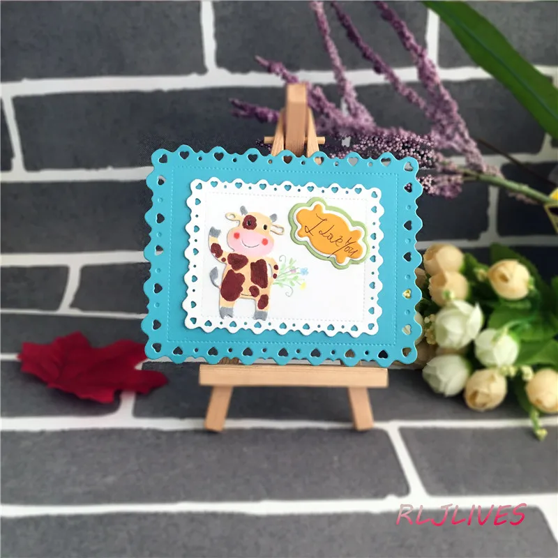 Металлическая режущая рамка из коровьей и кружевной ткани DIY трафарет для