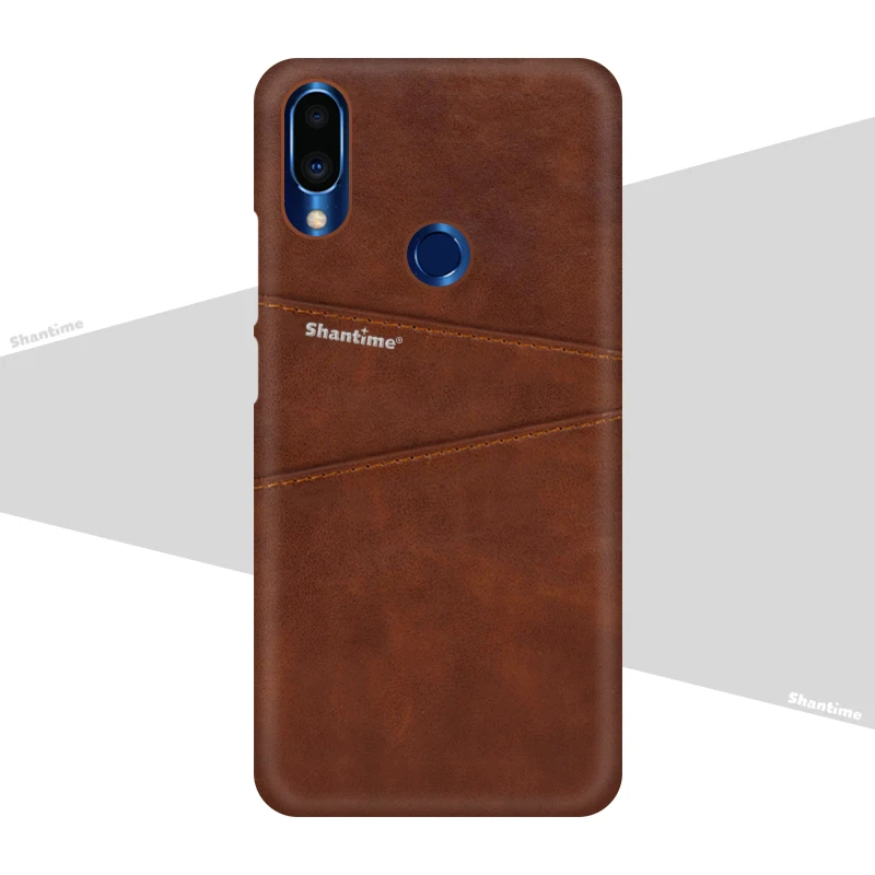 Роскошная винтажная кожаная задняя крышка для Meizu Note 9 чехол для телефона для Meizu Note 9 Слот для карт из искусственной кожи чехол - Цвет: Brown