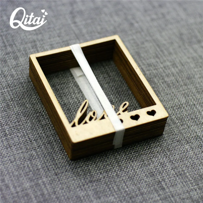 QITAI 12 шт./лот фоторамка из натурального дерева в форме фанеры DIY изделия для