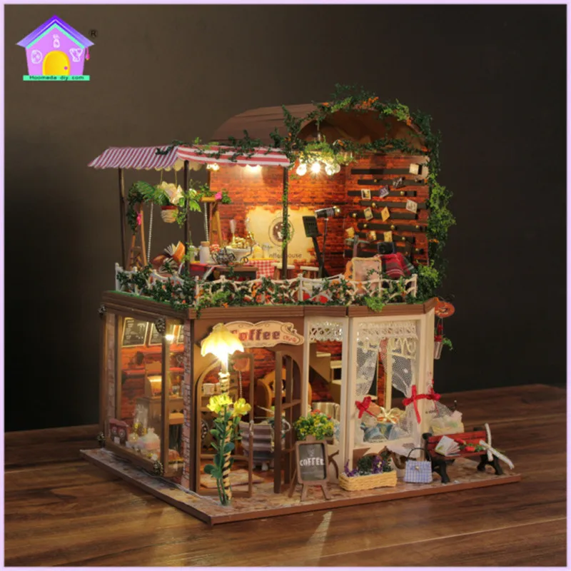 Hoomeda diy doll house miniatures wooden toys D015 Ruia's time moveis casa de boneca for kids gift | Игрушки и хобби