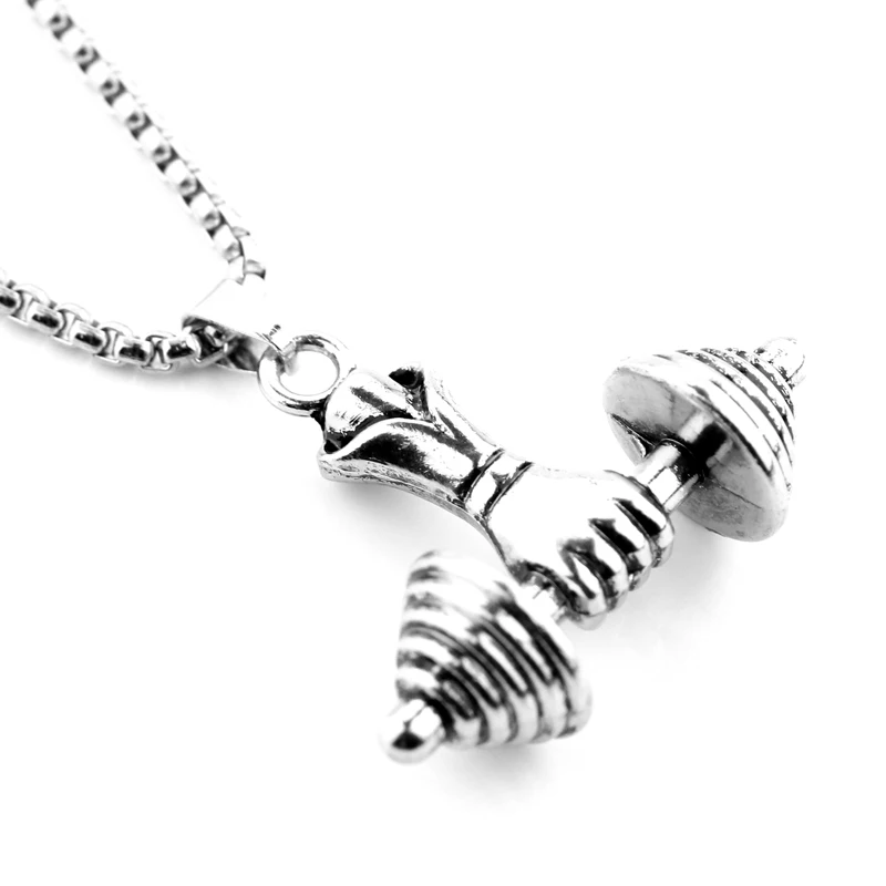 Для Мужчин's женщин гантели Подвески серебро мужчин Jewelry Ожерелья для подарки