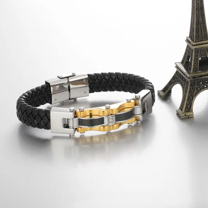 Роскошные новое ювелирные изделия оптовая продажа золотых цвета браслет из 316L