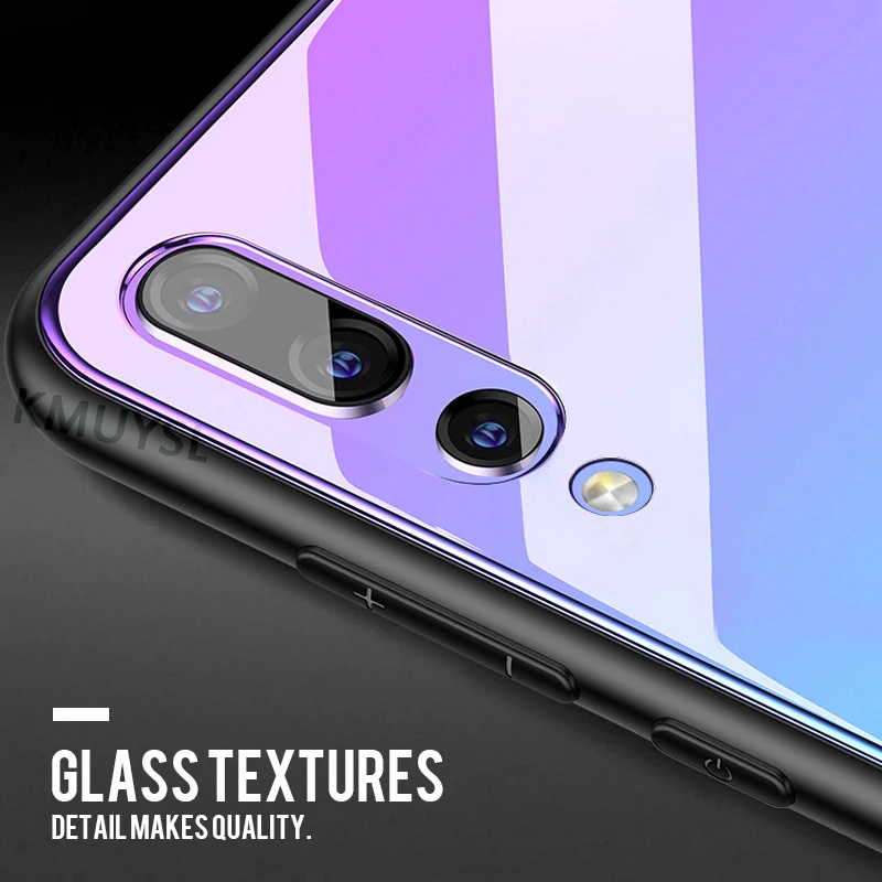 Чехол для телефона из закаленного стекла для Samsung Galaxy S8 S9 плюс J3 J5 J7 A7 A6 A8 J4 J6 плюс J8 Note 8 9 градиентная расцветка; Высота крышка