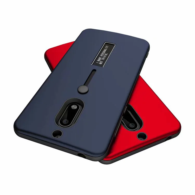 Для Nokia 6 Чехол Автомобильный держатель Подставка гибридный прочный ТПУ + PC Броня