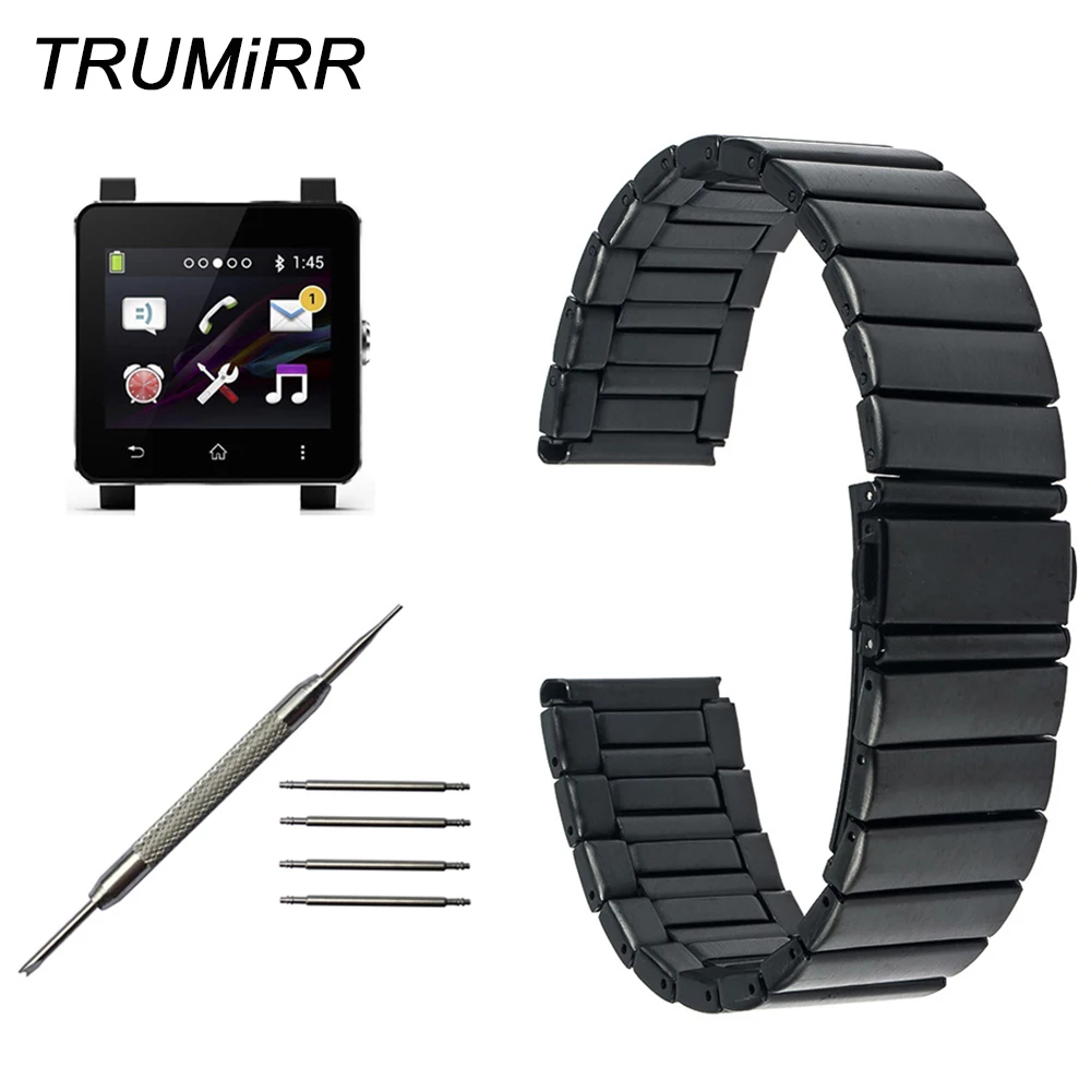 Ремешок из нержавеющей стали для Sony Smartwatch 2 SW2 сменный Браслет наручных часов с