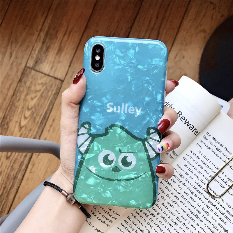 As shown in Сэм S10 милое парадное bling монстров чехол для samsung S10 S10E S9 S8 plus/Note 8/9 мультфильм Салливан задняя крышка - Цвет: As shown in