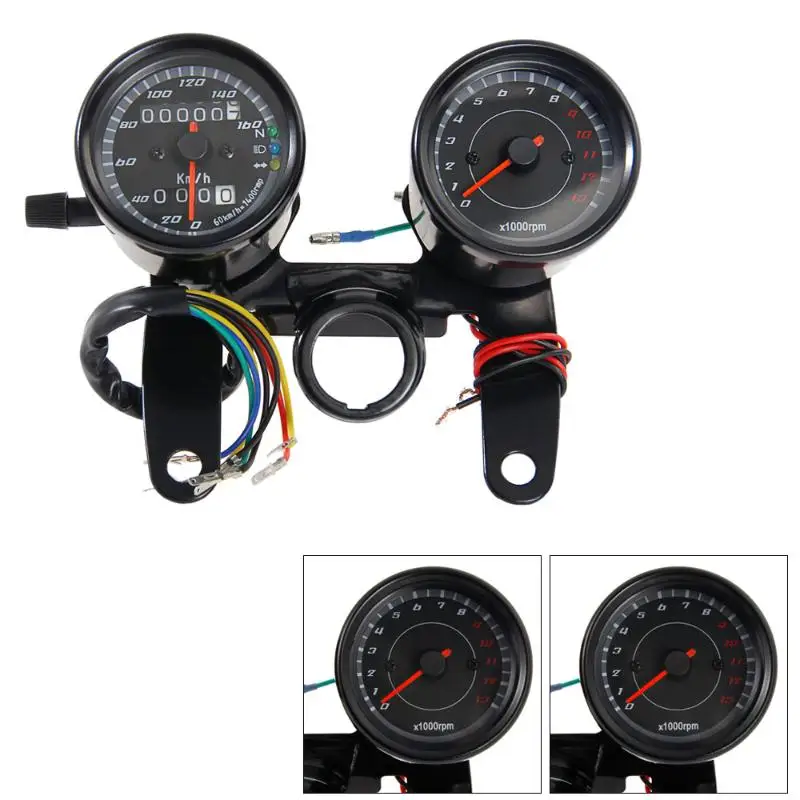 CARCHET Универсальный светодиодный одометр для мотоцикла и тахометр 2 в 1 Спидометр с