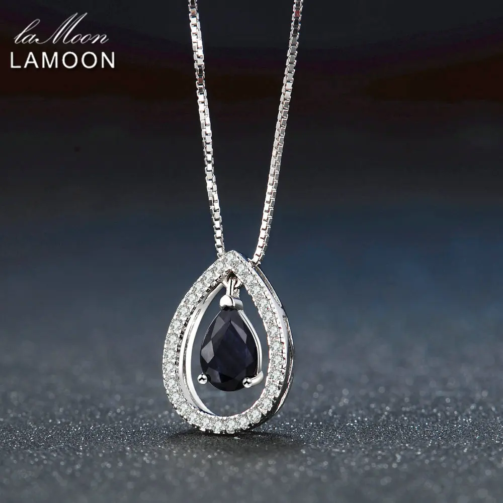 Женское ожерелье из серебра 925 пробы с сапфировым камнем|jewelry necklace|jewelry silver