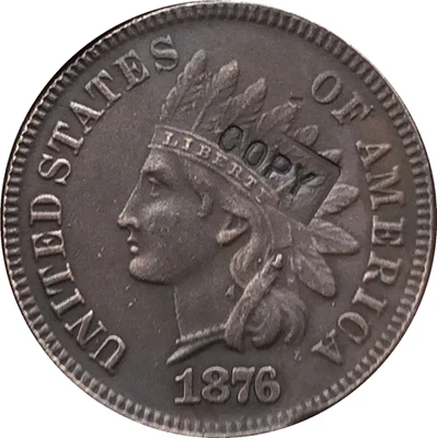 

1876 Indian head cents coin copy
