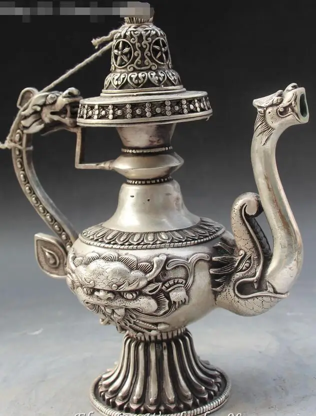 9 &quotСеребряная красная Крылатая Гаруда птица голова Орла Дракон ручка винный