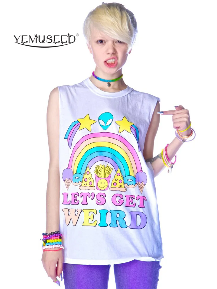 Горячая Новинка Лето Alien футболка Женская Harajuku Blusa футболки и топы для Леди Панк