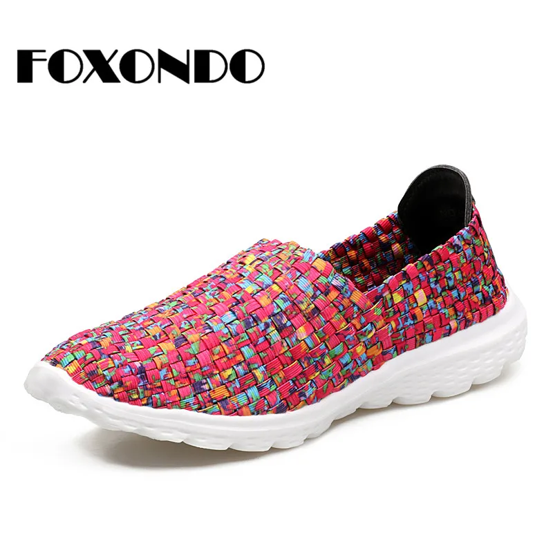 FOXONDO/2019 г. Летняя женская дышащая обувь для вождения на плоской подошве легкие
