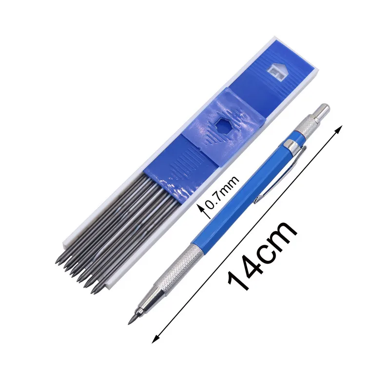 1 pcs blue 1 шт. креативный автоматический пластиковый набор карандашей для школьников офисные канцелярские принадлежности для рисования эскиза активности принадлежности для карандашей - Color: 1 pcs blue